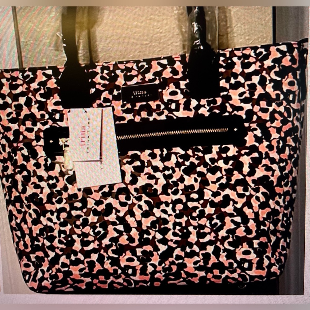 Trina Turk Pink and Black Leopard Tote NWT in original package.